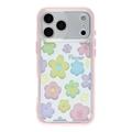 iPhone 17 Pro Max Stoßfeste TPU-Hülle mit farbenfrohem Blumenmuster - Rosa