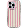 iPhone 17 Pro Max Hybrid-Hülle mit Streifenmuster - Rosa