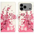 iPhone 17 Pro Max Style Serie Wallet Hülle - Rosa Blumen