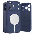 iPhone 17 Pro Max Tech-Protect Flüssigkeit Silikonhülle - MagSafe-kompatibel - Tiefblau