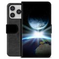 iPhone 17 Pro Premium Schutzhülle mit Geldbörse - Weltraum