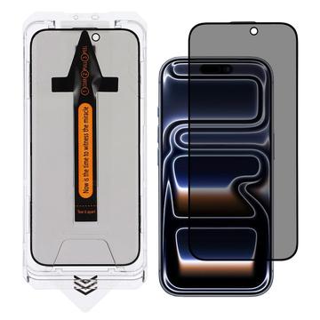 iPhone 17 Pro Privacy Panzerglas mit Installationswerkzeug - 9H - Schwarzer Rand