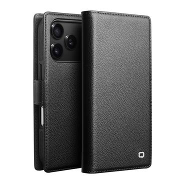 iPhone 17 Pro Qialino 2-in-1 Abnehmbare Wallet Lederhülle - MagSafe-kompatibel - Schwarz
