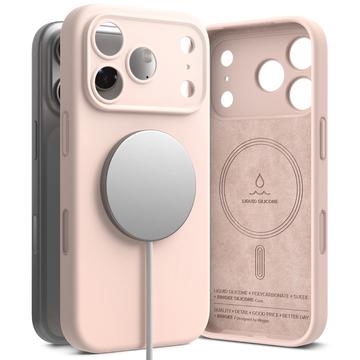 iPhone 17 Pro Ringke Liquid Silicone MagSafe Hülle - Rosa Sand