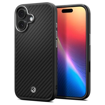 iPhone 17 Spigen Enzo Aramid T Mag Hülle - MagSafe-kompatibel - Schwarz / Silber