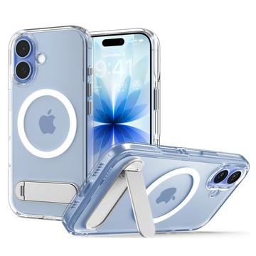 iPhone 17 Spigen Ultra Hybrid S Mag MagSafe Hülle mit Kickstand - Weiß / Klar