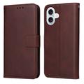 iPhone 17 Wallet Hülle mit Ständer - Braun