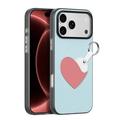 iPhone 18 Pro Dux Ducis Luvy Hülle mit Finger Ring/Handschlaufe - Himmelblau / Herz