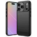 iPhone 18 Pro Max Gebürstete TPU Hülle - Karbonfaser
