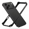 iPhone 18 Pro Max Metall-Schutzhülle mit erhöhten Kanten - Schwarz