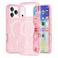 iPhone 18 Pro Max Stylish Glitter Serie Hybrid Hülle - MagSafe-kompatibel - Rosa