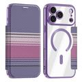 iPhone 18 Pro Elegante magnetische Flip-hülle mit RFID-Kartenfächern - Lila