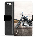 iPhone 5/5S/SE Premium Schutzhülle mit Geldbörse - Motorrad