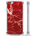iPhone 6 / 6S Hybrid Hülle - Roter Marmor