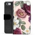 iPhone 6 / 6S Premium Schutzhülle mit Geldbörse - Romantische Blumen