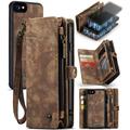 iPhone 7/8/SE (2020)/SE (2022) Caseme 008 2-in-1 Multifunktions Wallet Hülle - Braun
