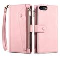 iPhone 7/8/SE (2020)/SE (2022) Esseble Zipper-Geldbörsenhülle mit Handschlaufe - Rosa