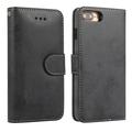 iPhone 7 Plus/8 Plus Vintage 2-in-1-Geldbörsenhülle mit abnehmbarer Abdeckung - Schwarz