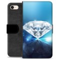 iPhone 7/8/SE (2020) Premium Schutzhülle mit Geldbörse - Diamant