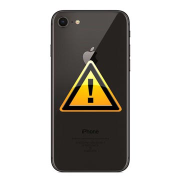 iPhone 8 Akkufachdeckel Reparatur - inkl. Rahmen - Schwarz