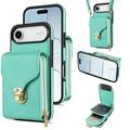 iPhone Air Alles-in-einem-Hülle mit Brieftasche und Armband - Mint