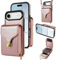 iPhone Air Alles-in-einem-Hülle mit Brieftasche und Armband - Roségold