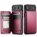 iPhone Air Caseme C22 Hülle RFID Kartenetui - Rot