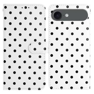iPhone Air Polka-Dot-Muster Wallet Hülle - Weiß