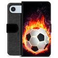 iPhone Air Premium Schutzhülle mit Geldbörse - Fußball Flamme