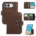 iPhone Duo Wallet-Hülle mit 8 Kartenfächern und Handgelenkband - Kaffee