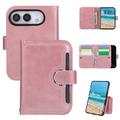iPhone Duo Wallet-Hülle mit 8 Kartenfächern und Handgelenkband - Roségold