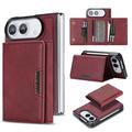 iPhone Fold magnetische dreifach faltbare Wallet Hülle – Rot