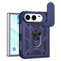 iPhone Duo Drehring-Hybrid Hülle mit Kameraschutz - Blau
