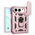 iPhone Duo Drehring-Hybrid Hülle mit Kameraschutz - Roségold