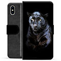 iPhone X / iPhone XS Premium Schutzhülle mit Geldbörse - Schwarzer Panther