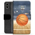 iPhone X / iPhone XS Premium Schutzhülle mit Geldbörse - Basketball