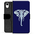 iPhone XR Premium Schutzhülle mit Geldbörse - Elefant