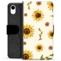 iPhone XR Premium Schutzhülle mit Geldbörse - Sonnenblume