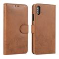 iPhone XS Max Vintage 2-in-1-Geldbörsenhülle mit abnehmbarer Abdeckung - Braun