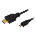 LogiLink HDMI-Kabel mit Ethernet - HDMI-Stecker -> Micro-HDMI-Stecker - 1 m - Schwarz