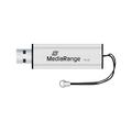 MediaRange USB 3.0-Flash-Laufwerk mit Schiebemechanismus - 128GB - Schwarz / Silber