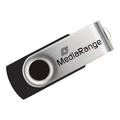 MediaRange USB 2.0-Flash-Laufwerk mit Drehgelenk - 64GB - Silber / Schwarz