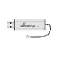 MediaRange USB 3.0-Flash-Laufwerk mit Schiebemechanismus - 64GB - Schwarz / Silber