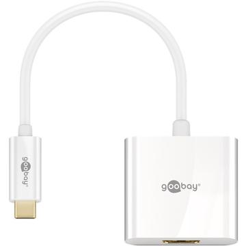 Goobay USB-C auf HDMI Adapter Kabel - Weiß