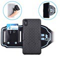 2-in-1 Abnehmbares iPhone XS Max Sportarmband - Schwarz