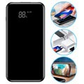 Baseus Bracket 2xUSB Powerbank mit Qi Ladegerät - 8000mAh - Schwarz
