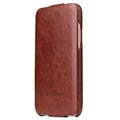 iPhone X Fashion Slim Vertikale Flip Case - Braun