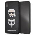 Karl Lagerfeld Karl & Choupette iPhone XS Max Hülle - Schwarz