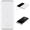 Puro Slim Qi ladegerät / Powerbank - USB, Typ-C - 8000mAh - Weiß