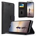 Huawei Honor 8 Pro Wallet Case met textuur - Zwart
